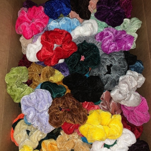 Random Assorted 25 Hair Tie Scrunchies Mixed Lot - Picture 13 of 14